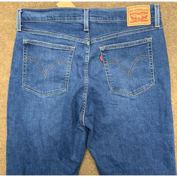 Levis Jeans Womens 32 Wedgie Straight Leg Button Fly High Rise Stretch Denim - Picture 2 of 11